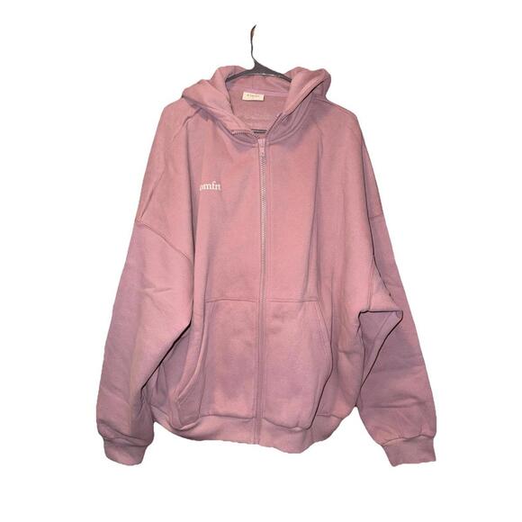 Comfrt Tops - Comfrt Unisex Full Zip Hoodie Purple Orchid Sz M NEW Valentines Anxiety Relax